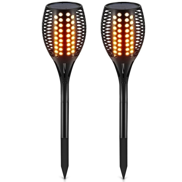 Zugo Solar Path Dancing Flame Tiki Torch Light (2 Pack) demo