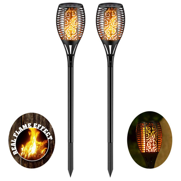 Zugo Solar Path Dancing Flame Tiki Torch Light (2 Pack)