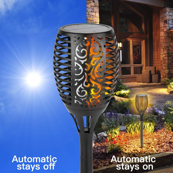 Zugo Solar Path Dancing Flame Tiki Torch Light (2 Pack)