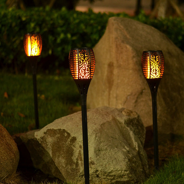 Zugo Solar Path Dancing Flame Tiki Torch Light (2 Pack)