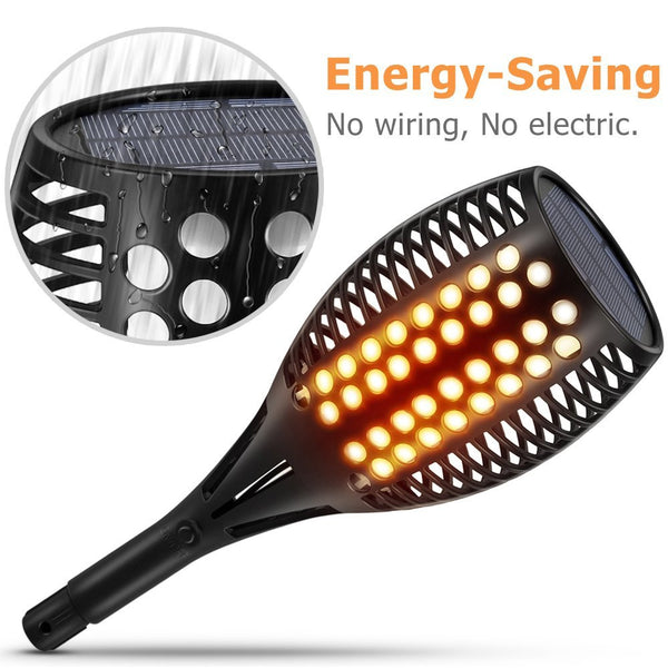 Zugo Solar Path Dancing Flame Tiki Torch Light (2 Pack) demo