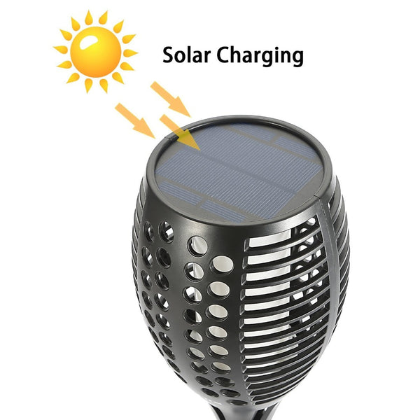 Zugo Solar Path Dancing Flame Tiki Torch Light (2 Pack) demo
