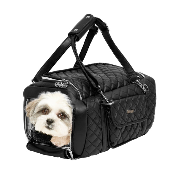 BETOP HOUSE Fashion Dog Carrier PU Leather Dog Handbag Dog Purse